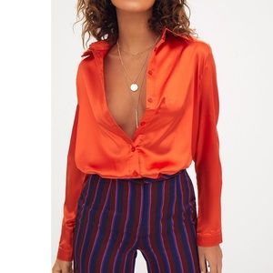 Pretty Little Thing silk blouse
